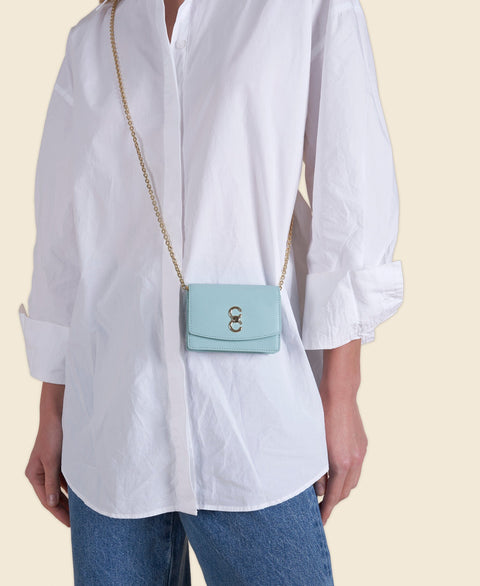 Double-C Cardholder - Mint Wallets & Money Clips Cafuné