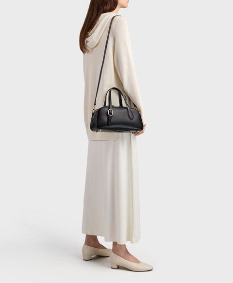 Small Asra Boston Bag - Black Handbags Cafuné