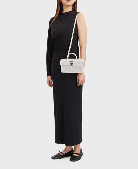 Stance Wallet - White Rhinestone Handbags Cafuné