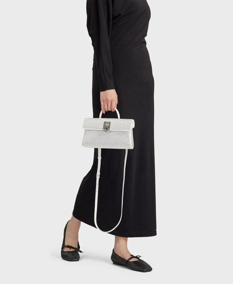Stance Wallet - White Rhinestone Handbags Cafuné