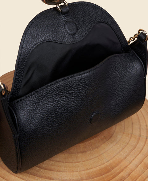 Cafuné Mini Drop Duffel in Black interior view