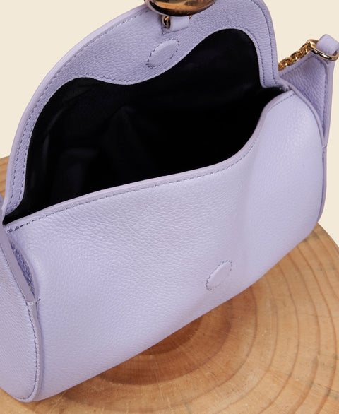 Cafuné Mini Drop Duffel in Lilac interior view
