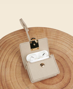 Cafuné Stance Pod in Mushroom with Airpods Pro view