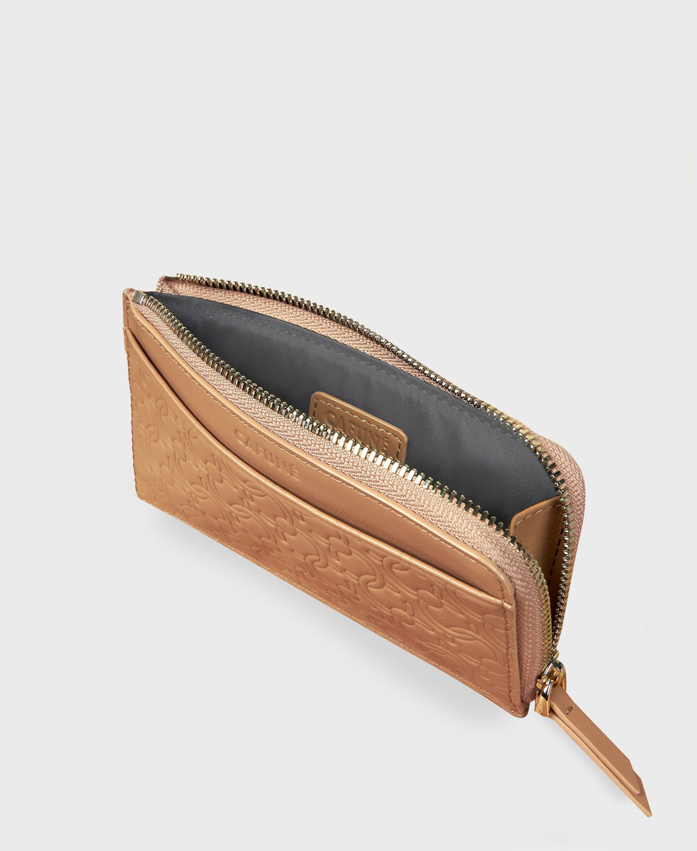 c_c_ グルダントレカ11枚 Cafuné カフネ - C-Lock L-Zip Cardholder - Camel