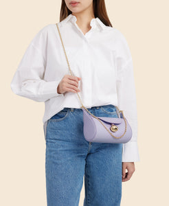 Cafuné Mini Drop Duffel in Lilac on model view