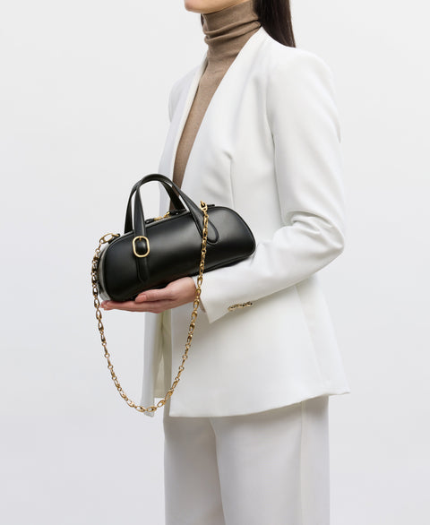 Mini Asra Boston Bag - Black Handbags Cafuné 