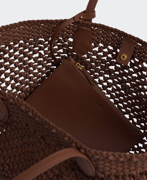 Large Hexa Tote - Teak(Woven) Handbags Cafuné 