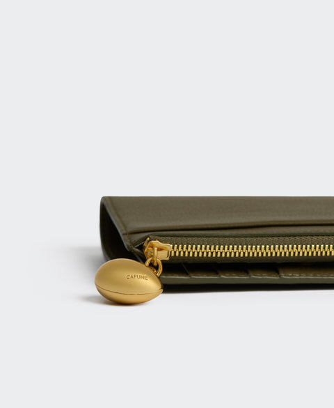 Egg Long Wallet - Moss Wallets & Money Clips Cafuné 