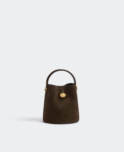 Mini Egg Bucket - Burnt Umber(Suede) Handbags Cafuné 