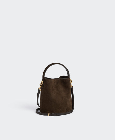Mini Egg Bucket - Burnt Umber(Suede) Handbags Cafuné 
