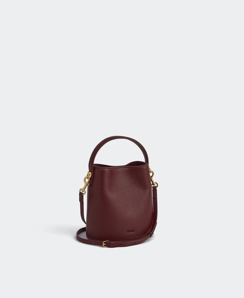 Mini Egg Bucket - Maroon Handbags Cafuné 