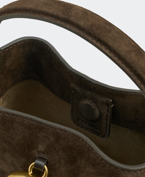 Mini Egg Bucket - Burnt Umber(Suede) Handbags Cafuné 