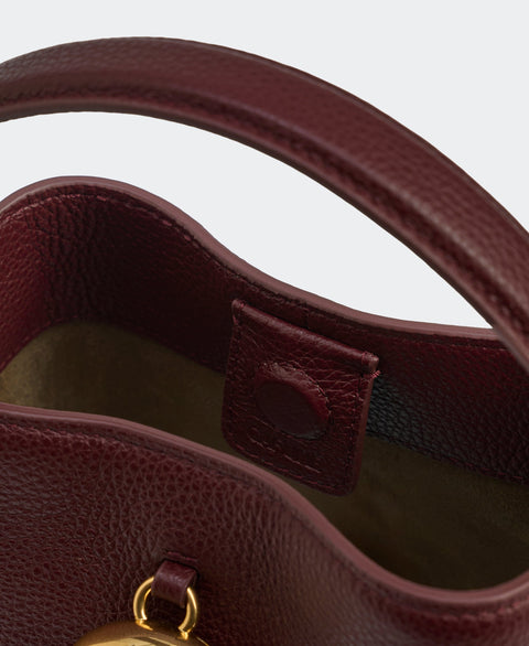 Mini Egg Bucket - Maroon Handbags Cafuné 