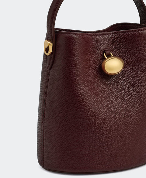 Mini Egg Bucket - Maroon Handbags Cafuné 