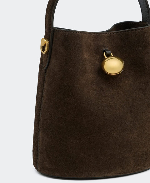 Mini Egg Bucket - Burnt Umber(Suede) Handbags Cafuné 