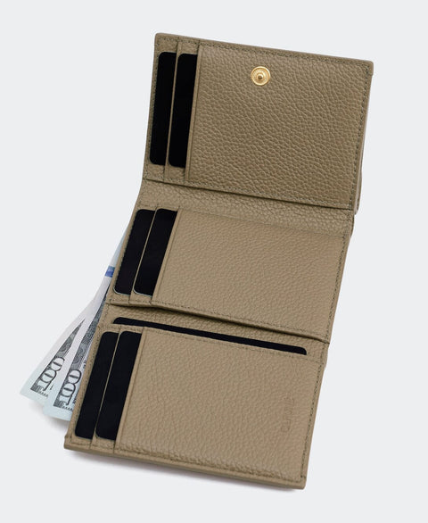 Basalt Trifold Wallet - Taupe Small Leather Goods Cafuné 