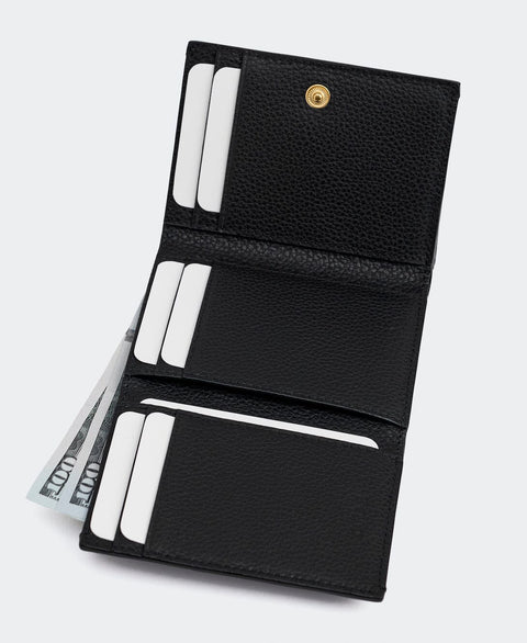 Basalt Trifold Wallet - Black Small Leather Goods Cafuné 