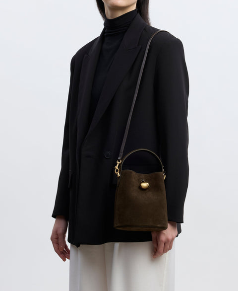 Mini Egg Bucket - Burnt Umber(Suede) Handbags Cafuné 