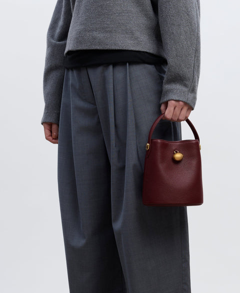 Mini Egg Bucket - Maroon Handbags Cafuné 