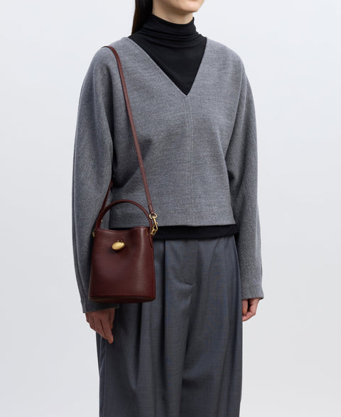 Mini Egg Bucket - Maroon Handbags Cafuné 