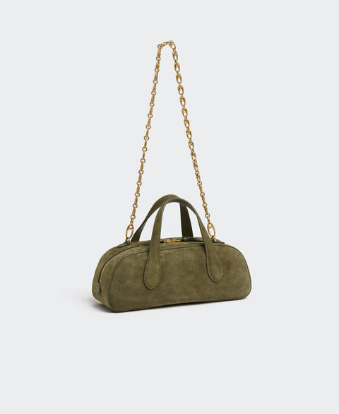 Mini Asra Boston Bag - Moss(Suede) Handbags Cafuné 