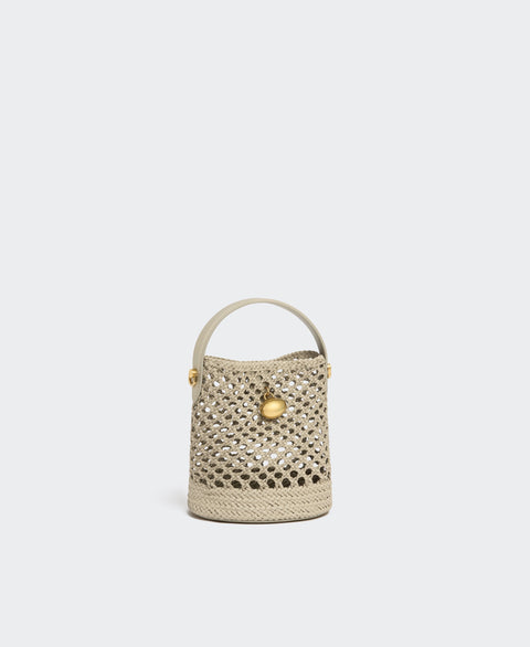 Mini Egg Bucket - Oat(Woven) Handbags Cafuné 