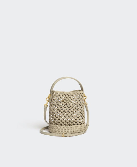 Mini Egg Bucket - Oat(Woven) Handbags Cafuné 