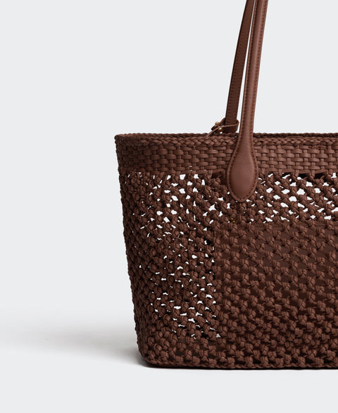 Large Hexa Tote - Teak(Woven) Handbags Cafuné 