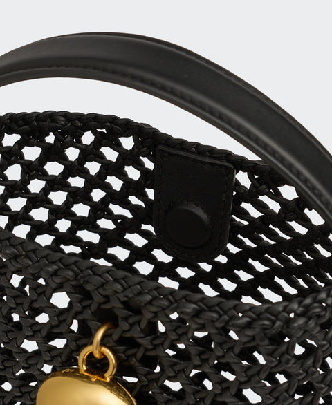 Egg Bucket - Black(Woven) Handbags Cafuné 