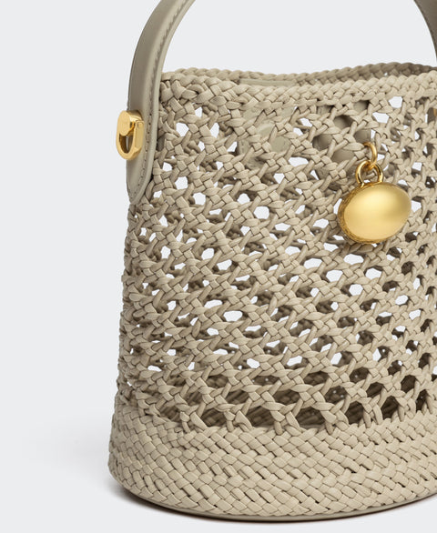 Mini Egg Bucket - Oat(Woven) Handbags Cafuné 