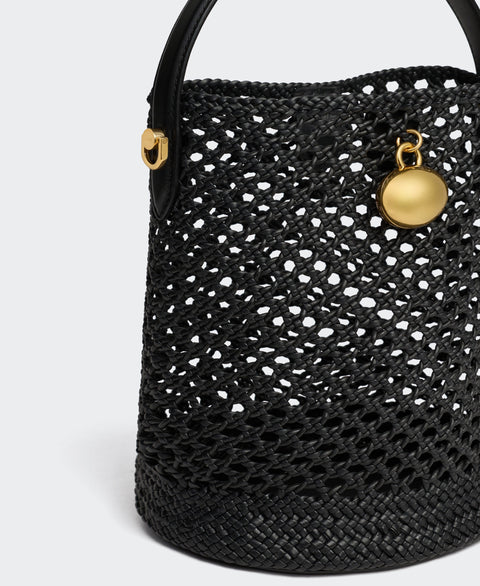 Egg Bucket - Black(Woven) Handbags Cafuné 