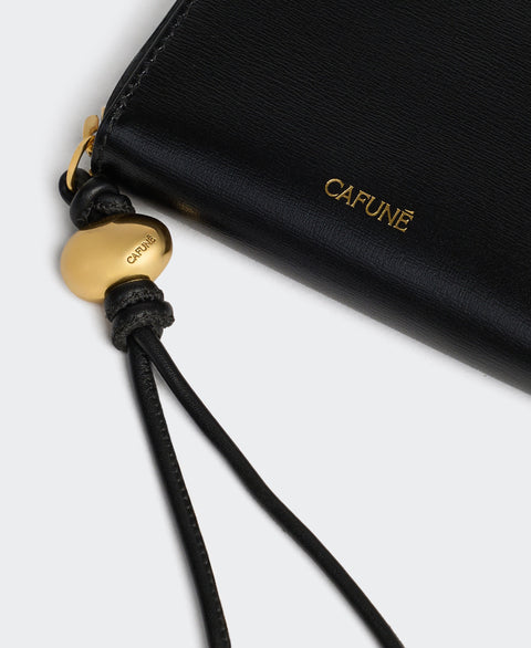 Egg Zip Coin Purse - Black Small Leather Goods Cafuné 