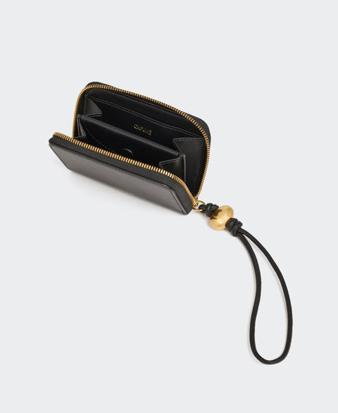 Egg Zip Coin Purse - Black Small Leather Goods Cafuné 