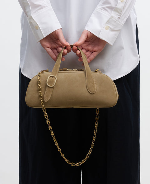 Mini Asra Boston Bag - Dawn(Suede) Handbags Cafuné 