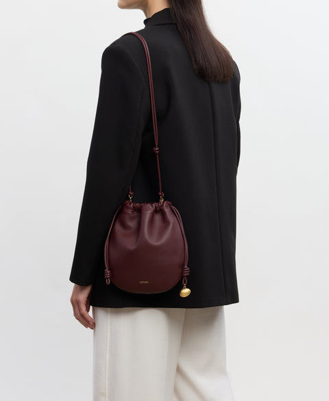 Small Lune Crossbody - Maroon Handbags Cafuné 