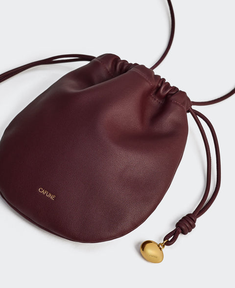 Small Lune Crossbody - Maroon Handbags Cafuné 