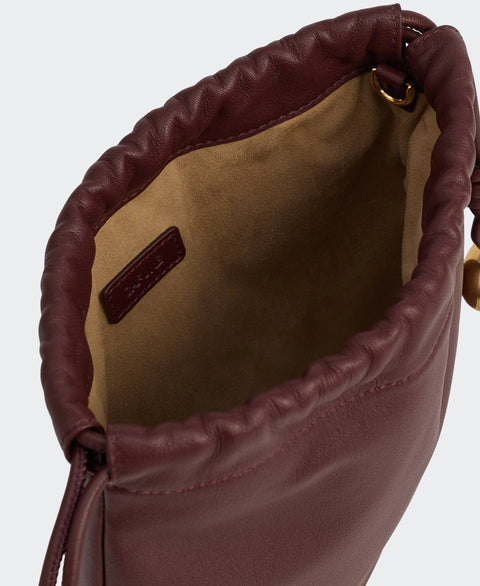 Small Lune Crossbody - Maroon Handbags Cafuné 
