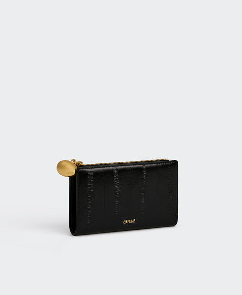 Egg Long Wallet - Black(Eel) Small Leather Goods Cafuné 