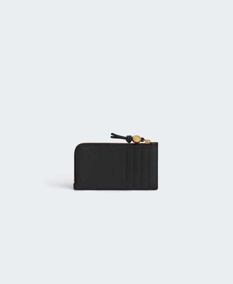 Egg Long Zip Card Case - Black Small Leather Goods Cafuné 