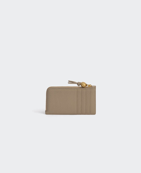 Egg Long Zip Card Case - Taupe Small Leather Goods Cafuné 