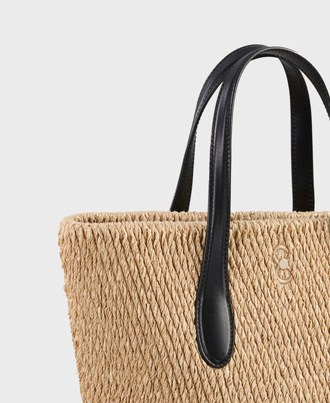 Hexa Tote - Natural/Black Handbags Cafuné 