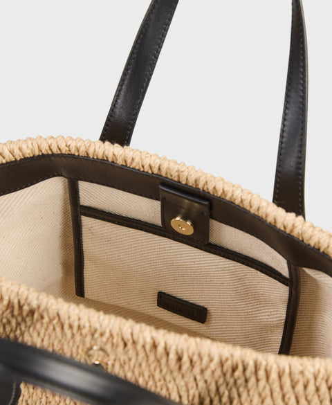 Hexa Tote - Natural/Black Handbags Cafuné 