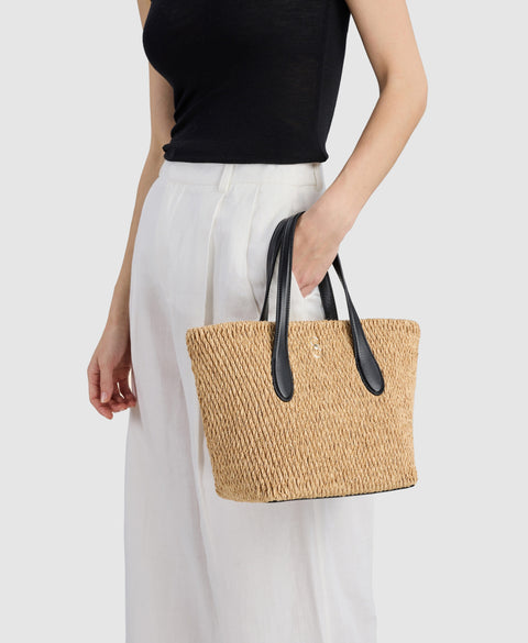 Hexa Tote - Natural/Black Handbags Cafuné 