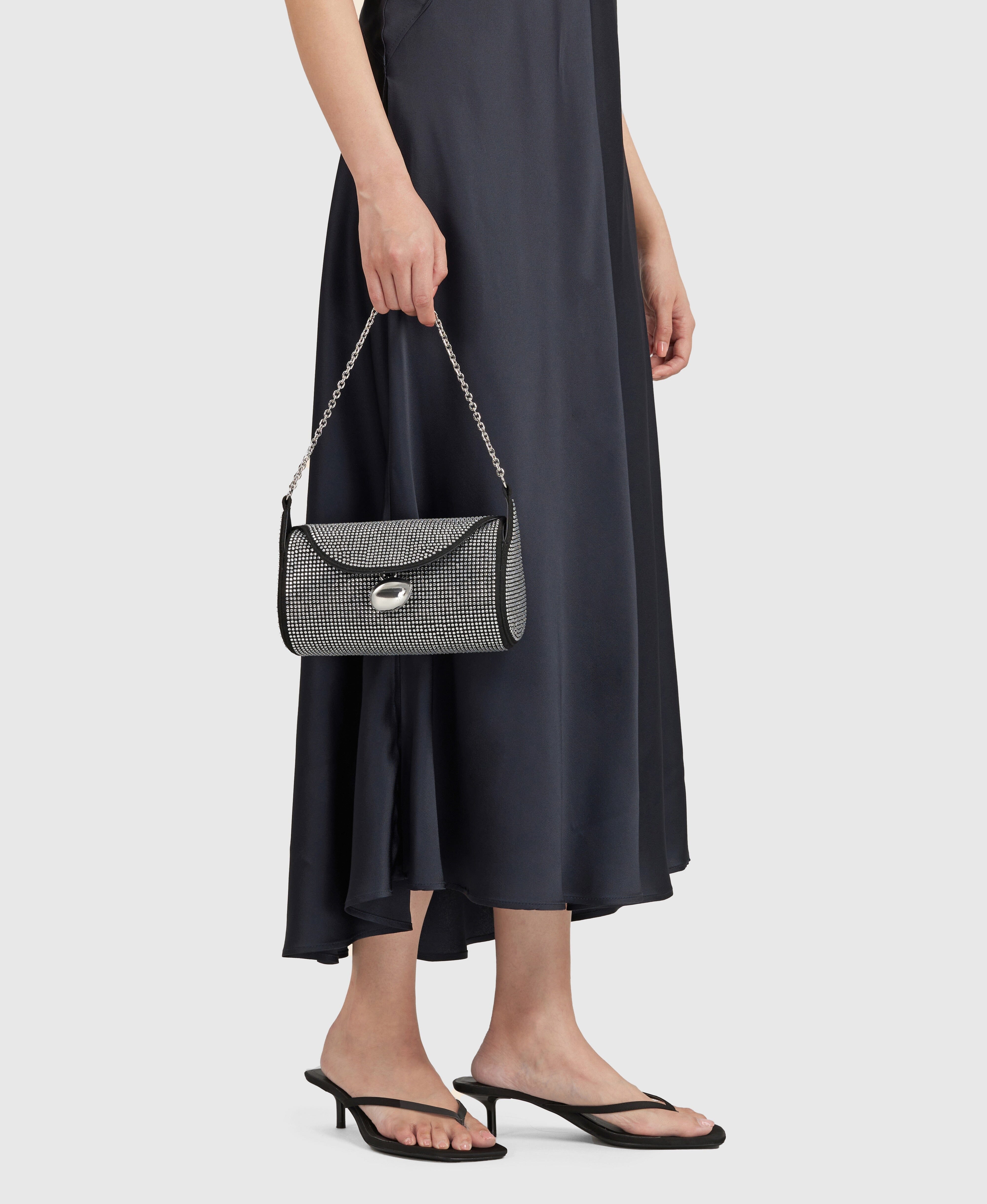 小物 Drop Cafuné - Mini Drop Duffel in Black Rhinestone