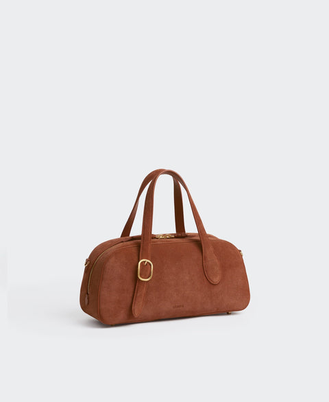 Small Asra Boston Bag - Terracotta(Suede) Handbags Cafuné 