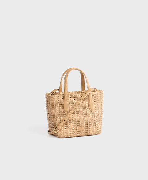Mini Hexa Tote - Sand Dune(Woven) Handbags Cafuné 