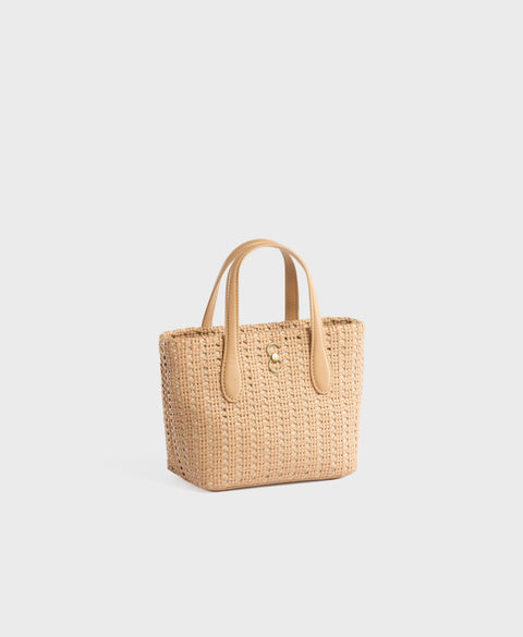Mini Hexa Tote - Sand Dune(Woven) Handbags Cafuné 