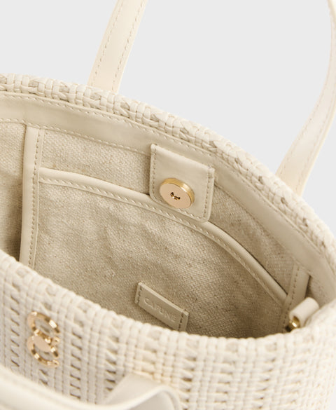 Mini Hexa Tote - White(Woven) Handbags Cafuné 