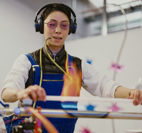 “Every twist and turn can be reshaped — in neon, and in life.”