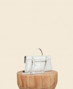 Cafuné Stance Wallet - White(Croc) back view